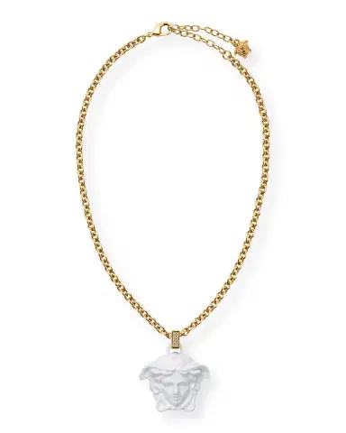 Versace Medusa Pendant Necklace, White | Thumbnail 1
