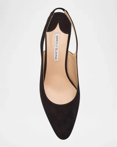Manolo Blahnik 50mm Allurasa Suede Slingback Pump | Thumbnail 5