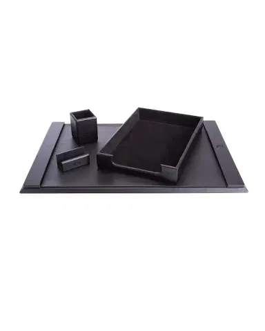 Royce New York Monogrammed Leather Executive Desk Blotter & Accesory Set, Personalized | Thumbnail 3