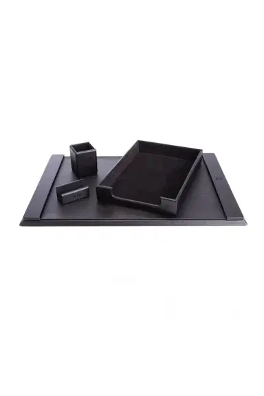 Royce New York Monogrammed Leather Executive Desk Blotter & Accesory Set, Personalized | Thumbnail 4