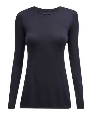 Majestic Filatures Soft Touch Flat-Edge Long-Sleeve Crewneck Top | Thumbnail 1