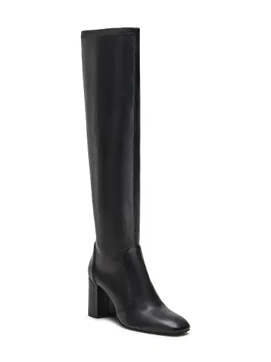 Stuart Weitzman Women's Lucie 75MM Leather Boots - Black | Thumbnail 2