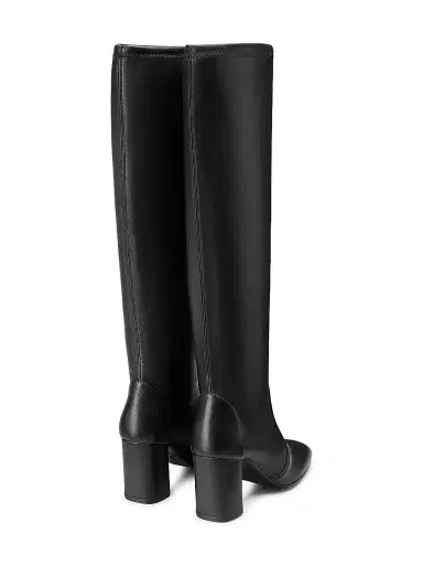 Stuart Weitzman Women's Lucie 75MM Leather Boots - Black | Thumbnail 3