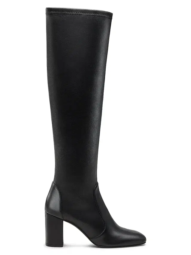 Stuart Weitzman Women's Lucie 75MM Leather Boots - Black