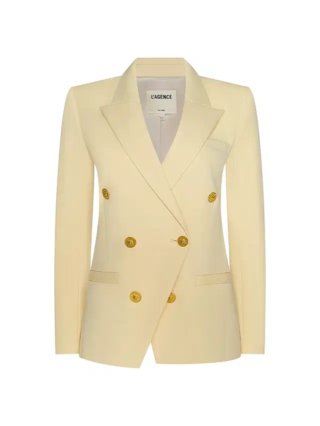 L'AGENCE Women's Kyomi Double-Breasted Blazer - Lemon Sorbet