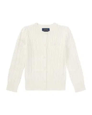 Polo Ralph Lauren Girl's Cable-Knit Ribbed Cardigan, Size -6X | Thumbnail 1