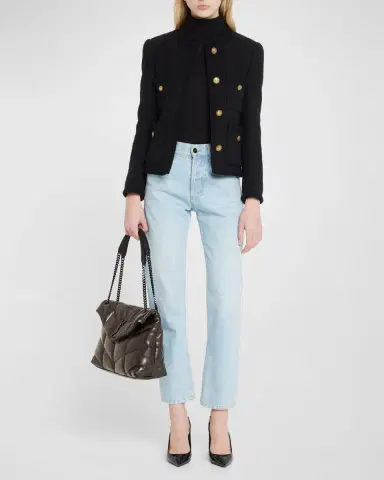 Saint Laurent Lou Puffer Medium YSL Shoulder Bag in Quilted Leather | Thumbnail 5 Saint Laurent Lou Puffer Medium YSL Shoulder Bag in Quilted Leather | Thumbnail 5