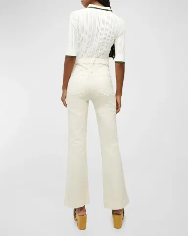 Veronica Beard Carson High-Rise Ankle Flare Jeans | Thumbnail 2