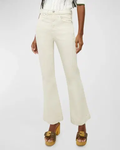 Veronica Beard Carson High-Rise Ankle Flare Jeans | Thumbnail 3