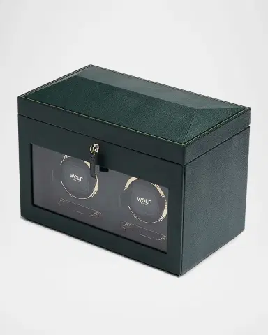 Wolf British Racing Double Watch Winder with Storage | Thumbnail 7 Wolf British Racing Double Watch Winder with Storage | Thumbnail 7