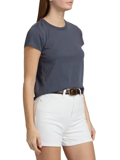 rag & bone Women's The Slub Cotton T-Shirt - Storm Blue - Size Large | Thumbnail 4 rag & bone Women's The Slub Cotton T-Shirt - Storm Blue - Size Large | Thumbnail 4