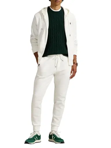 Polo Ralph Lauren Men's Double-Knit Full-Zip Hoodie - White - Size XXL | Thumbnail 2 Polo Ralph Lauren Men's Double-Knit Full-Zip Hoodie - White - Size XXL | Thumbnail 2