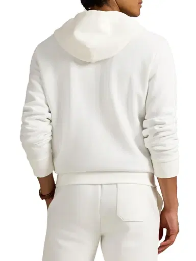 Polo Ralph Lauren Men's Double-Knit Full-Zip Hoodie - White - Size XXL | Thumbnail 5 Polo Ralph Lauren Men's Double-Knit Full-Zip Hoodie - White - Size XXL | Thumbnail 5