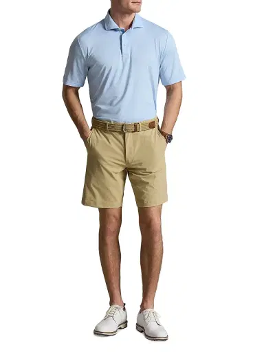 RLX Ralph Lauren Men's Lightweight Airflow Jersey Short-Sleeve Polo Shirt - Office Blue - Size XXL | Thumbnail 2 RLX Ralph Lauren Men's Lightweight Airflow Jersey Short-Sleeve Polo Shirt - Office Blue - Size XXL | Thumbnail 2