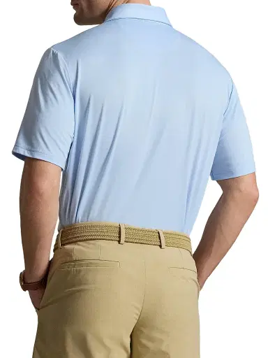 RLX Ralph Lauren Men's Lightweight Airflow Jersey Short-Sleeve Polo Shirt - Office Blue - Size XXL | Thumbnail 5 RLX Ralph Lauren Men's Lightweight Airflow Jersey Short-Sleeve Polo Shirt - Office Blue - Size XXL | Thumbnail 5