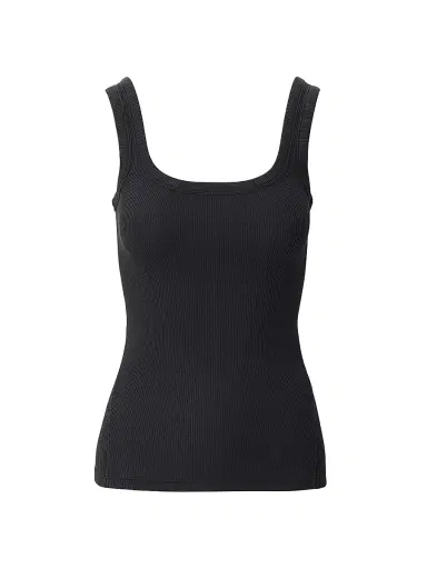 rag & bone Women's The Essential Rib-Knit Tank - Black - Size Large | Thumbnail 1