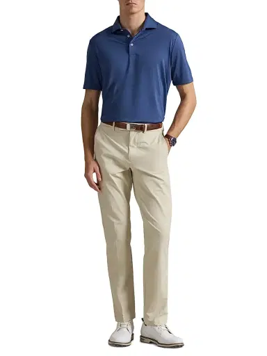 RLX Ralph Lauren Men's Lightweight Airflow Jersey Short-Sleeve Polo Shirt - Old Royal - Size Small | Thumbnail 2