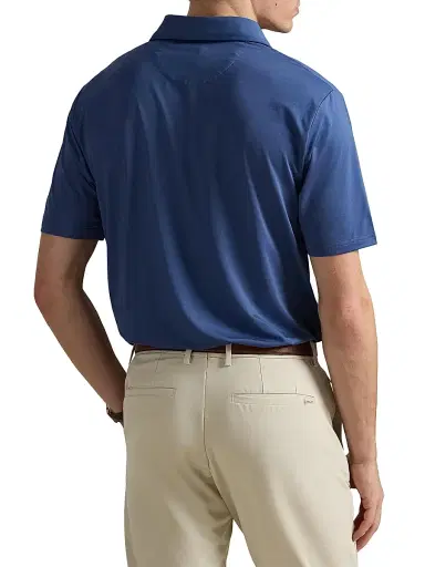 RLX Ralph Lauren Men's Lightweight Airflow Jersey Short-Sleeve Polo Shirt - Old Royal - Size Small | Thumbnail 4