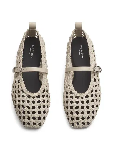 rag & bone Women's Spire Mary Jane Ballet Flats - Antique White - Size 10 | Thumbnail 4