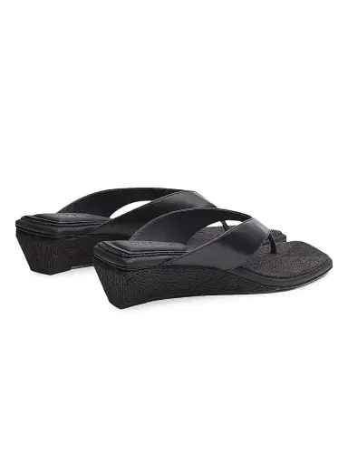 rag & bone Women's Jo Leather Thong Wedge Sandals - Black Jute - Size 11 | Thumbnail 3