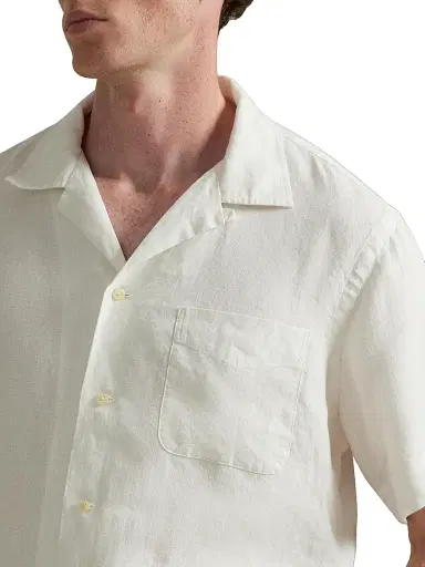 Polo Ralph Lauren Men's Slubby Linen Button-Front Shirt - Deckwash White - Size XXL | Thumbnail 5