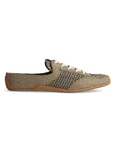 rag & bone Women's Retro Runner Raffia Sneaker Mules - Loden Raffia - Size 11 | Thumbnail 1