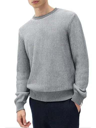 rag & bone Men's Simon Marled-Knit Crewneck Sweater - Grey Multi | Thumbnail 3