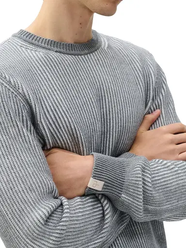 rag & bone Men's Simon Marled-Knit Crewneck Sweater - Grey Multi | Thumbnail 4