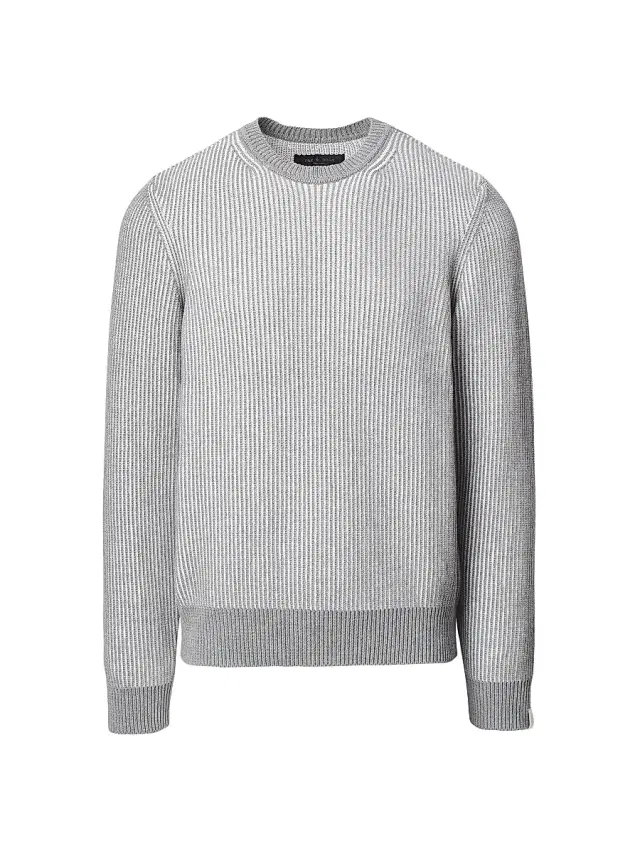rag & bone Men's Simon Marled-Knit Crewneck Sweater - Grey Multi