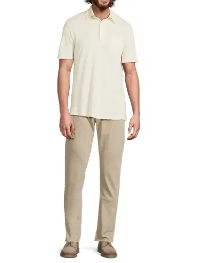 Ralph Lauren Purple Label Men's Cotton-Cashmere Piqué Polo Shirt | Thumbnail 2 Ralph Lauren Purple Label Men's Cotton-Cashmere Piqué Polo Shirt | Thumbnail 2