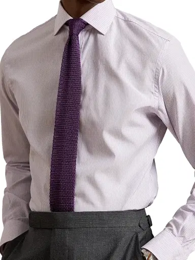 Ralph Lauren Purple Label Men's Mini-Bengal-Stripe Shirt - Lavender - Size 17 | Thumbnail 5 Ralph Lauren Purple Label Men's Mini-Bengal-Stripe Shirt - Lavender - Size 17 | Thumbnail 5