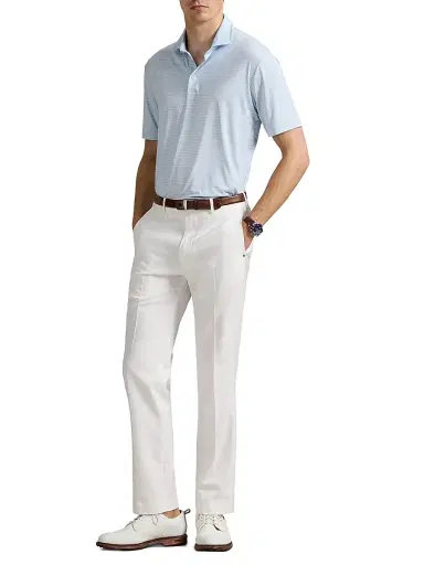 Polo Ralph Lauren Men's Featherweight Airflow Performance Polo Shirt - Office Blue Ceramic White - Size XXL | Thumbnail 2 Polo Ralph Lauren Men's Featherweight Airflow Performance Polo Shirt - Office Blue Ceramic White - Size XXL | Thumbnail 2