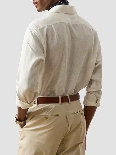 Ralph Lauren Purple Label Men's Linen Shirt - Optic White - Size XXL | Thumbnail 3 Ralph Lauren Purple Label Men's Linen Shirt - Optic White - Size XXL | Thumbnail 3