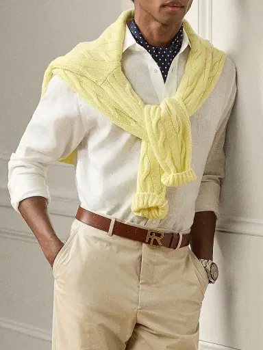 Ralph Lauren Purple Label Men's Linen Shirt - Optic White - Size XXL | Thumbnail 6 Ralph Lauren Purple Label Men's Linen Shirt - Optic White - Size XXL | Thumbnail 6