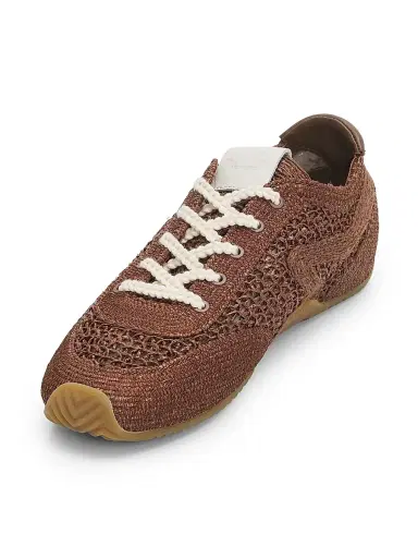 rag & bone Women's Retro Runner Ultra Slim Sneakers - Java Raffia - Size 11 | Thumbnail 2