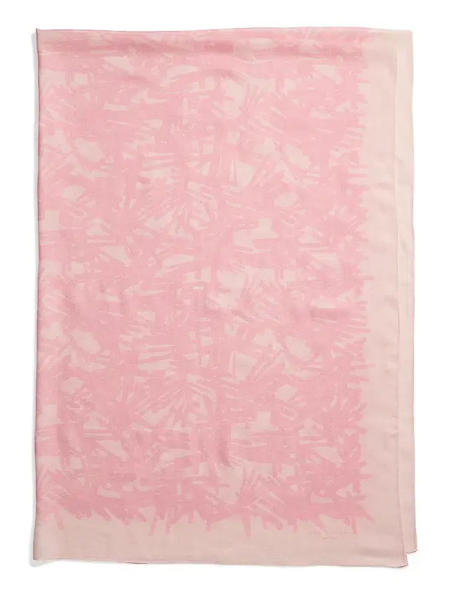 Women's Sally Abstract-Print Modal-Cashmere Sarong - Pink