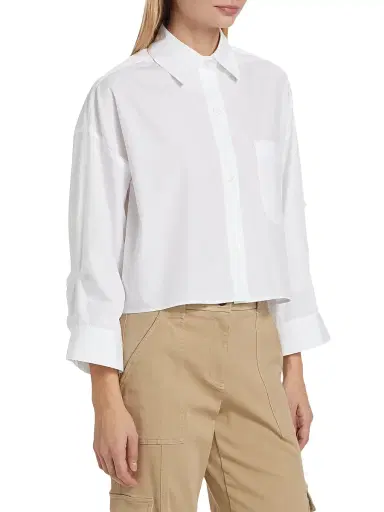 TWP Women's Next Ex Poplin Cropped Shirt - White - Size XS | Thumbnail 4 TWP Women's Next Ex Poplin Cropped Shirt - White - Size XS | Thumbnail 4