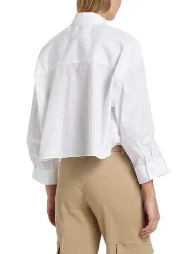 TWP Women's Next Ex Poplin Cropped Shirt - White - Size XS | Thumbnail 5 TWP Women's Next Ex Poplin Cropped Shirt - White - Size XS | Thumbnail 5