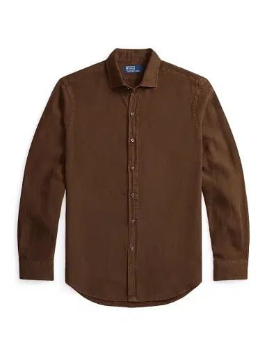 Polo Ralph Lauren Men's Slub Linen Button-Front Shirt - Dark Beech - Size XXL | Thumbnail 1