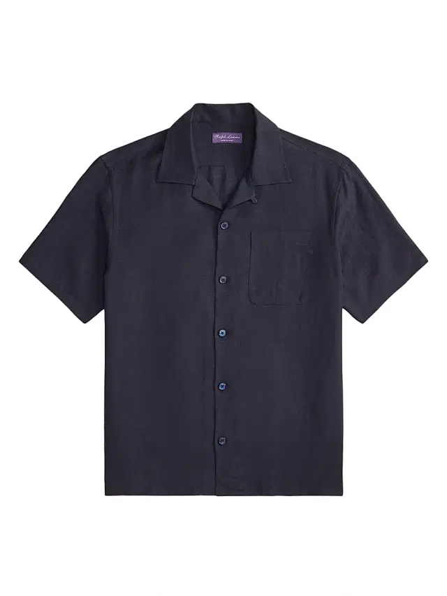 Men's Silk-Linen Camp Shirt - Classic Chairman Navy