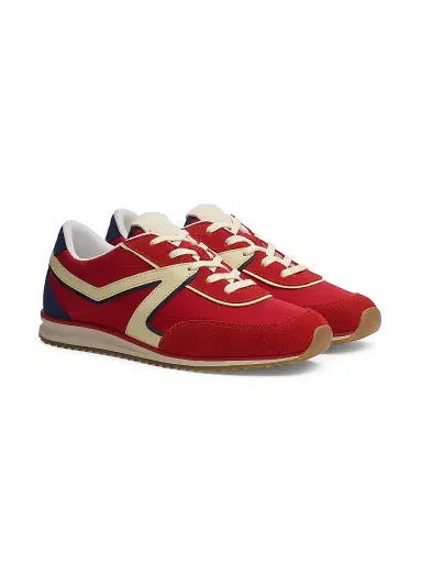 rag & bone Women's Retro Low-Top Leather Trainer Sneakers - Red - Size 11 | Thumbnail 3