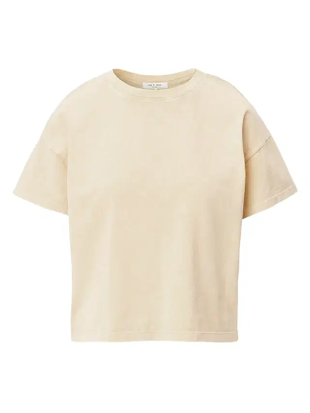 rag & bone Women's Kelly Distressed Washed Boxy T-Shirt - Butter