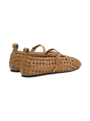 rag & bone Women's Spire Mary Jane Ballet Flats - Dark Natural - Size 11 | Thumbnail 3