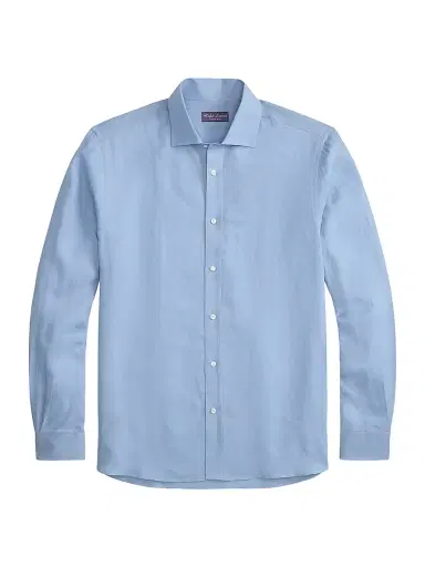Ralph Lauren Purple Label Men's Linen Shirt - Light Blue - Size XL | Thumbnail 1