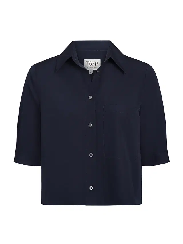TWP Women's Short Lived Cropped Shirt - Midnight