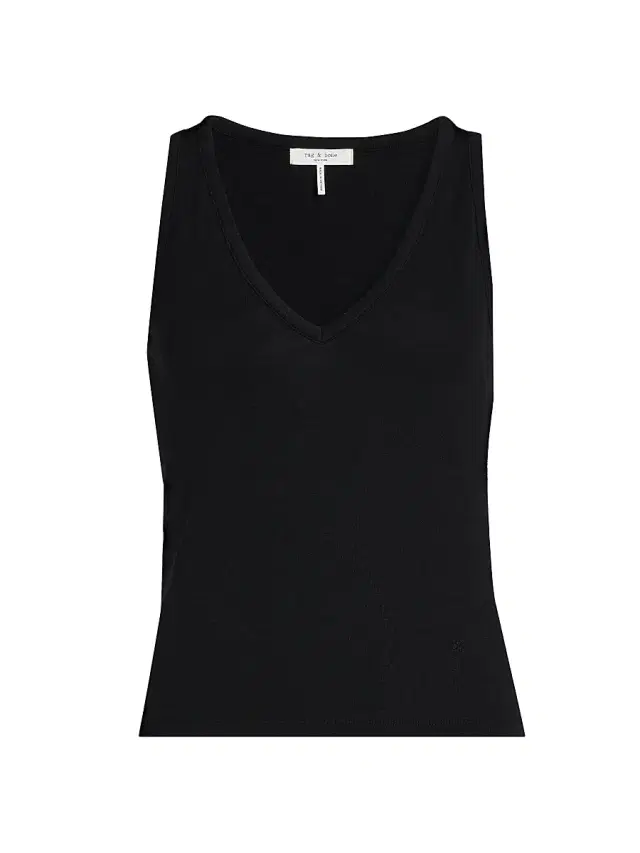 rag & bone Women's Jersey V-Neck Tank - Black