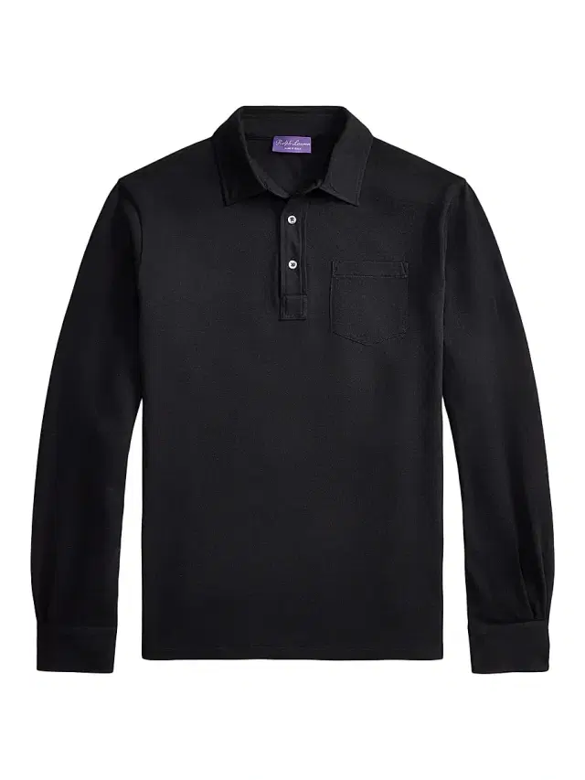 Ralph Lauren Purple Label Men's Cotton-Cashmere Piqué Polo Shirt - Classic Black
