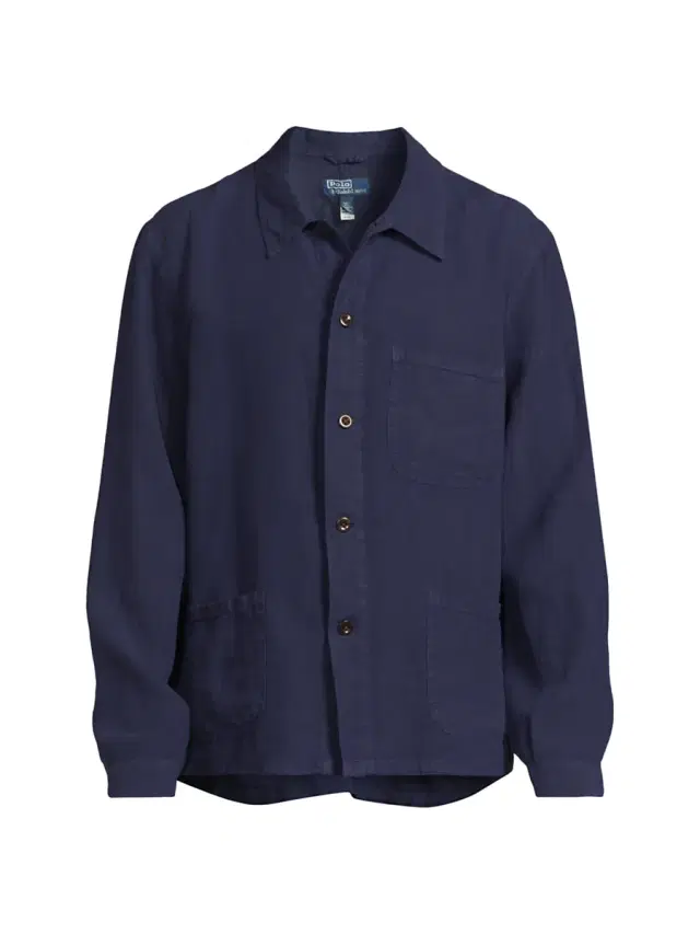 Polo Ralph Lauren Men's Linen Utility Jacket - Newport Navy