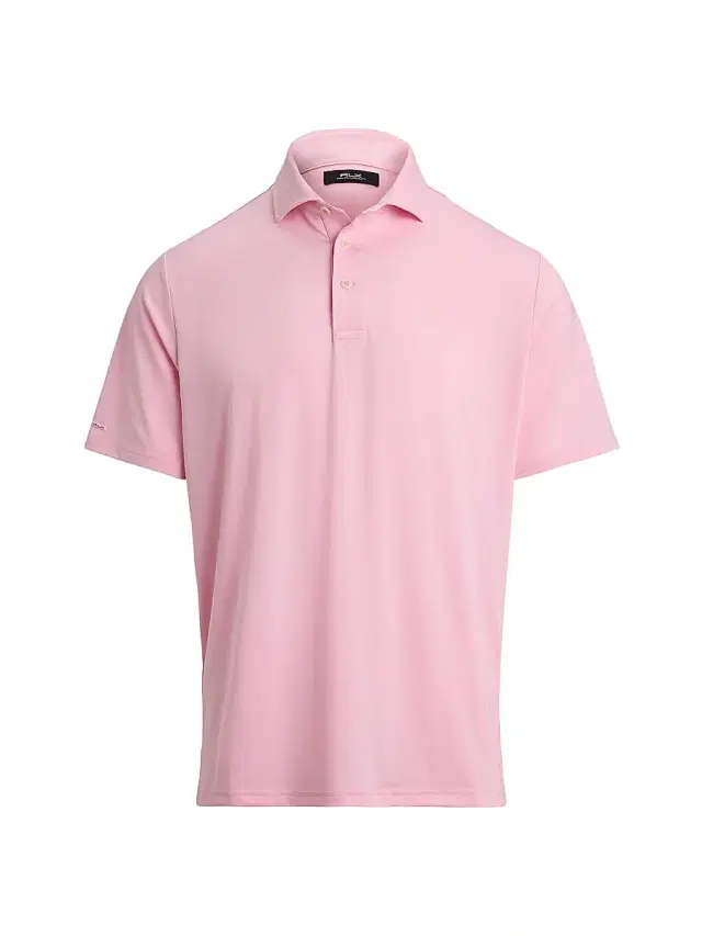 RLX Ralph Lauren Men's Lightweight Airflow Jersey Short-Sleeve Polo Shirt - Carmel Pink