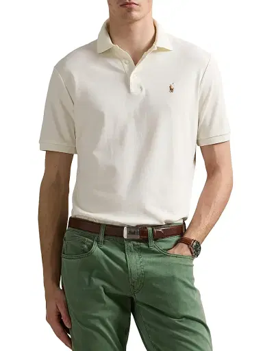 Polo Ralph Lauren Men's Classic Fit Cotton Polo Shirt - Pale Cream - Size XXL | Thumbnail 3 Polo Ralph Lauren Men's Classic Fit Cotton Polo Shirt - Pale Cream - Size XXL | Thumbnail 3